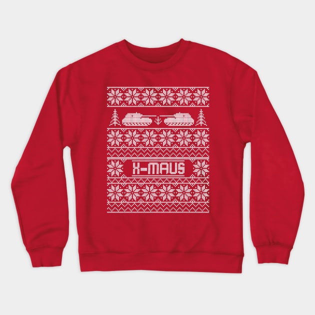 Ugly Christmas Sweater X-MAUS Crewneck Sweatshirt by FAawRay